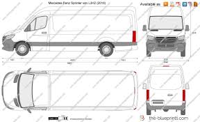 Mercedes Benz Sprinter Van L3h2 Vector Drawing In 2020 Benz Sprinter Sprinter Van Mercedes Van
