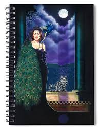 Peacock Woman Spiral Notebook