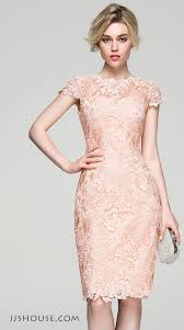 Us 140 00 Sheath Column Scoop Neck Knee Length Lace Cocktail Dress Jj S House Cocktail Dress Lace Beautiful Cocktail Dresses Dresses