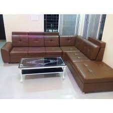 At a pinch, one can even use it as an extra bed to accommodate unexpected. Modern Brown L Shape Leather Sofa Living Room Rs 25000 Unit Vision Hightech Solutions Id 12771870212