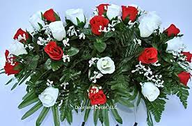 Maybe you would like to learn more about one of these? Amazon Com Cemetery Saddle Headstone Decoration With Red And White Roses For Mother S Day Father S Day Memorial Day And Labor Day Home Kitchen