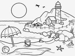 Pemandangan alam pantai dan laut, pegunungan bukit dan lembah, sugai dan air terjun, danau, sawa dan perkebunan. Contoh Gambar Gambar Mewarnai Pemandangan Alam Yang Indah Kataucap