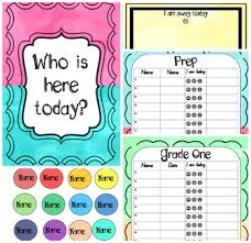 Who Is Here Today Chart And Sign On Sheets Editable
