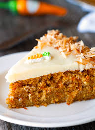 scrumptious carrot cake with cream
