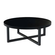 Sprinkle & bloom round 2 tier black metal coffee table with gold feet. Traicere Contemporary Rustic Solid Wood Cross Base Round Coffee Table