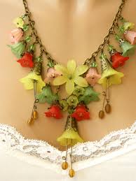 Statement Lucite Flower And Crystal Necklace 9f7998a7 Png 375 500 Floral Jewellery Flower Jewellery Jewelry Crafts