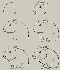 Easy Hamster Scetch | How To Draw A Mouse Easy Step By Step - Learn To Draw  And Paint | Easy Drawings, Disney Art Drawings, Pencil Art Drawings