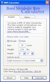 basal metabolic rate calculator download