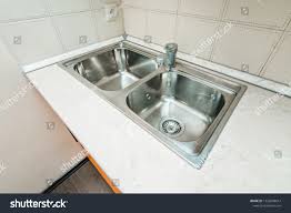 photo white clean sink crane kitchen