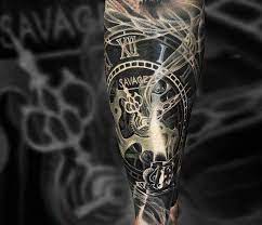 Purple flowers 3d flowers body tattoo $ 6.00 add to cart; Clock With Smoke Tattoo By Vid Blanco Photo 22079
