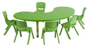 Ecr4kids Resin Half Moon Adjustable Activity Table Classroom Tables And Chairs At Hayneedle Kids Activity Table Kids Table And Chairs Activity Table