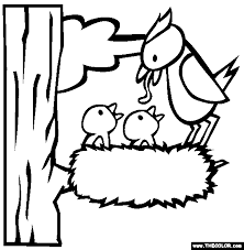 Baby Birds Coloring Page Free Baby Birds Online Coloring Bird Coloring Pages Coloring Pages Easy Coloring Pages