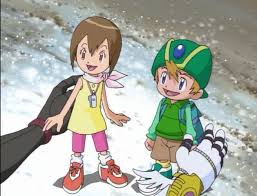 Kari And T K From Quot Digimon Adventure Quot Cartoon Kids That Would Digimon Adventure Digimon Digital Monsters Digimon
