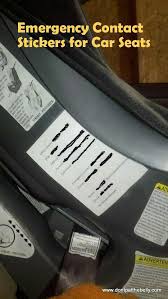 Emergency Info Stickers For Car Seats Car Seats Emergency Kid Names
