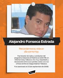 🕯️ Hoy recordamos a Alejandro Zenón Fonseca Estrada, conocido como “El  Padrino Fonseca". Tuvo un programa de radio en Radio Tabasco y después en  EXA FM. 📢 A 17 años de su