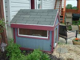 Homemade Dog House With Window Homemade Dog House Dog Houses Dog Playground