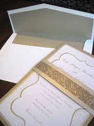 Glitter Belly Band Wedding Invitation By The Inviting Pear Wedding Invitations Belly Band Wedding Invitations Wedding Stationary