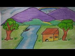 Landscape Drawing For Kids And Beginners Learn Nature And House Simple Painting With An Woman Painting With Oil Paints Learn how to draw easy simply by following the steps outlined in our video lessons.