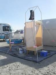 Karma Chickens Solar Shower At Burning Man Man Shower Burning Man Burning Man Camps