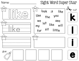 Like Sight Word Worksheet In 2020 Sight Words Kindergarten Sight Word Worksheets Writing Sight Words