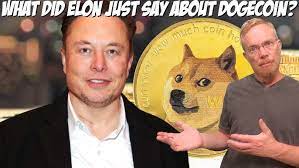 What Did Elon Just Say About Dogecoin? - YouTube