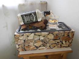 Zimmerbrunnen Jack Daniels Handarbeit Unikat Zimmerbrunnen Jack Daniels Flasche Weinflaschen Brunnen