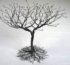 Saturday Morning By George Helen On Etsy Wire Tree Sculpture Jewelry Tree Stand Wire Tree