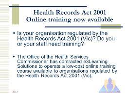Health records are the property of the health care entity maintaining them, and, except when permitted or required by this section or by other provisions of . Health Privacy It S My Business An Introduction To The Health Records Act 2001 Vic Angela Palombo Legal Policy Officer 17 April Ppt Download