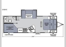 Floorplan 2019 Apex Ultra Lite 245bhs Travel Trailer Travel Trailer Floor Plans Travel Trailer Lite Travel Trailers