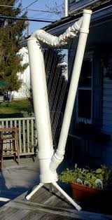 Pvc Harp Perhaps I Could Make An Aeolian Harp Out Of Pvc Pipes Diy Instruments Homemade Instruments Homemade Musical Instruments