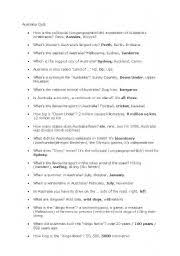 Only true fans will be able to answer all 50 halloween trivia questions correctly. Australia Quiz Questions Esl Worksheet By Jgieger