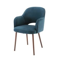 Maisons du monde is a french furniture and home decor company founded in brest in 1996 by xavier marie. Fauteuil En Velours Bleu Petrole Sacha Maisons Du Monde