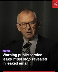 Public Service Commissioner Sir Brian Roche confirmed to RNZ he was aiming  to put a stop to leaks, and in some cases public servants should be fired  for doing so. Full story