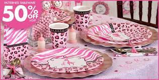 Pink Safari Baby Shower Party Supplies Party City Baby Shower Tableware Pink Baby Shower Safari Baby Shower