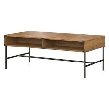 Shakedesign_coffee tables_loop coffee table with light bronze metal structure, ash wood top in t46 tinta noce. Ironworks Coffee Table Vintage Golden Pine Kathy Ireland Home Target