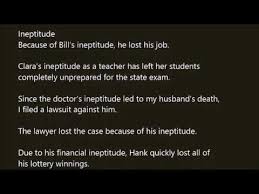 Ineptitude meaning, definition, what is ineptitude: Ineptitude Word In Sentence With Pronunciation Youtube