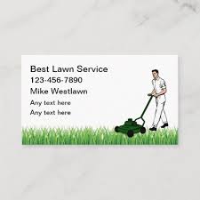 Let us treat your lawn as our very own. Business Cards Lawn Mowing Business Card