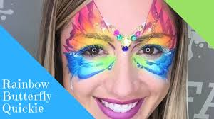 2 Rainbow Cake Butterfly Face Painting Design Youtube Check out our new tutorial, prepared by the super talented international face. 2 rainbow cake butterfly face painting design