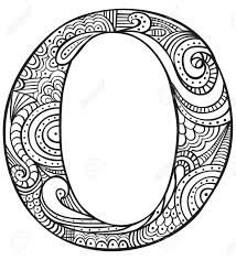 We are on to the letter o coloring pages! Hand Drawn Capital Letter O In Black Coloring Sheet For Adults Royalty Free Cliparts Vectors And Stock Illustration Image 84360138