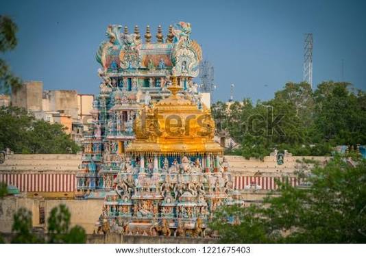 28 Jul 18 Meenakshi Temple Minakshi-sundareshwara Stock Photo 1221675403 | Shutterstock