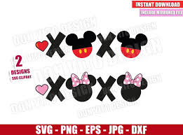 Download Xoxo Mickey Minnie Mouse Head Svg Dxf Png Disney Valentine S Day