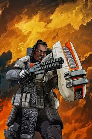 His abilities allow him to take the brunt of enemy attacks with his gun shield and protect the squad with his dome of protection. Heavy Hunter Poster By Freak Creator Displate Gibraltar Apex Legends Apex Legends Apex Characters