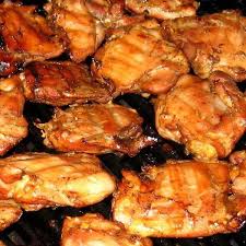 For the basting sauce, combine the remaining 3 tablespoons soy sauce, the brown (if chicken threatens to burn, place it over the part of the grill without coals.) transfer chicken to a warmed platter, sprinkle with the chopped cashews. Mouthwatering Smoked Chicken Thighs Are Caressed With Herbs And Spices