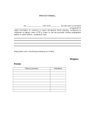 Du latin procedere, « avancer » et verbum, « mot ».étymologie manquante ou incomplète. Model Proces Verbal Consiliere Parinti