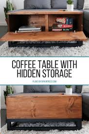 Diy Coffee Table With Hidden Storage Diy Huntress In 2020 Diy Coffee Table Coffee Table With Hidden Storage Diy Coffee