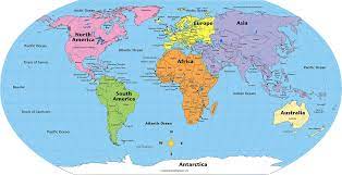 Oceans And Seas Of The World Map Labeled Map Of The World With Oceans And Seas [Free]