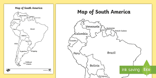 Brazil football coloring page #581. South American Map Activity Teacher Made
