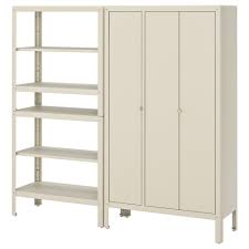 Kolbjorn Regal Mit Schrank Beige Hier Entdecken Ikea Osterreich Shelving Shelving Unit Living Room Shelves