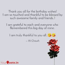 Thanks for birthday wishes on facebook. Thank You All For The Bir Quotes Writings By Ali Chaush Yourquote