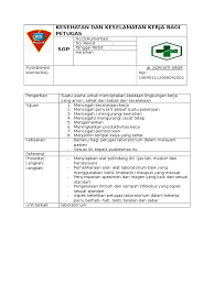 Check spelling or type a new query. Sop Kesehatan Dan Keselamatan Kerja Bagi Petugas